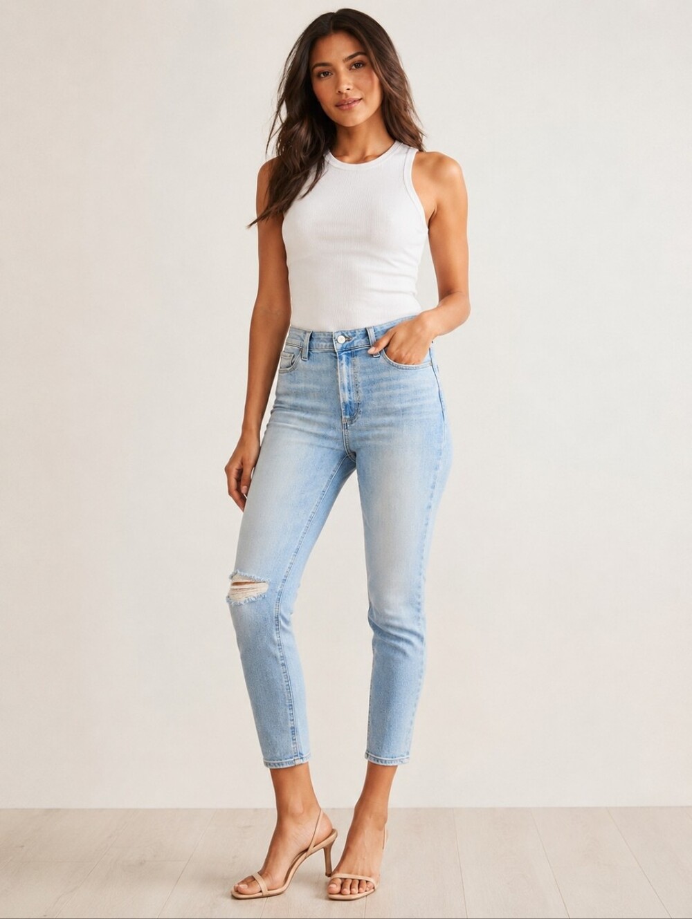 ❤️ PAIGE HIGH RISE HOXTON CROP SKINNY JEANS, FOLKLORE WASH, 10 (30)